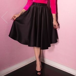 Vixen by Micheline Pitt Satin Circle Skirt